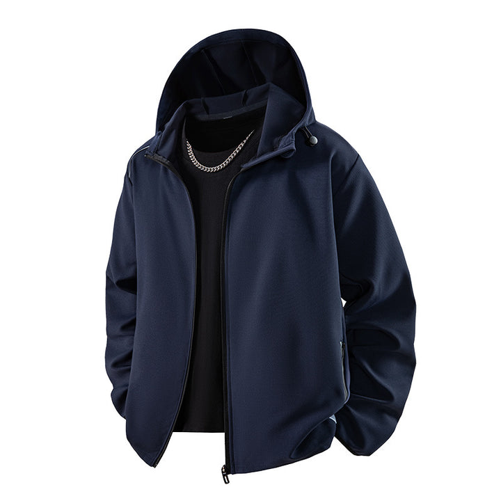 Men's Softshell Jacket with Waterproof Coating and Adjustable Hood Lisslune