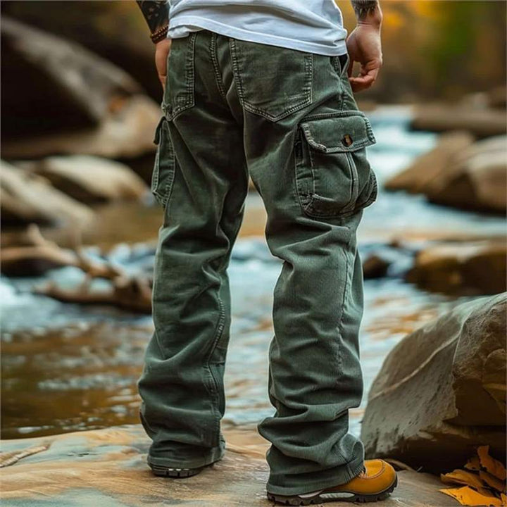 Men's practical cargo jeans with many pockets Lisslune