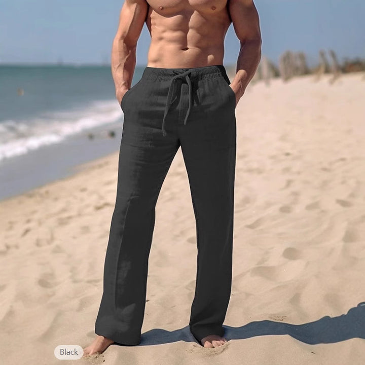 Men's Lightweight Beach Pants made of breathable linen fabric Lisslune