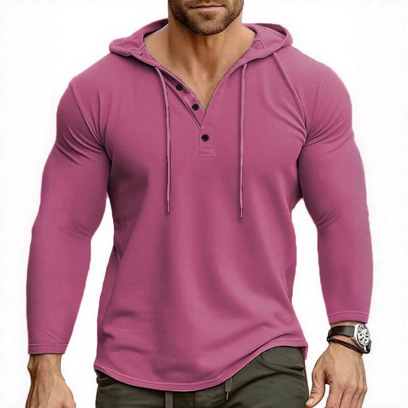 Men's hooded shirt with modern button closure and breathable fabric Lisslune