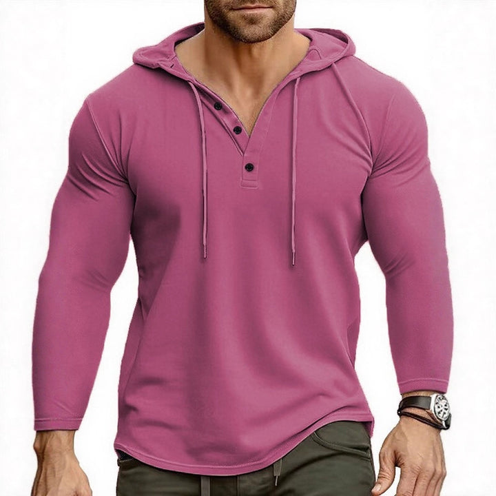 Men's hooded shirt with modern button closure and breathable fabric Lisslune