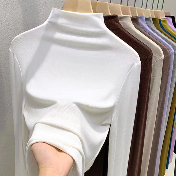 Women's Long Sleeve Turtleneck Sweater made of high-quality Knitting Fabric