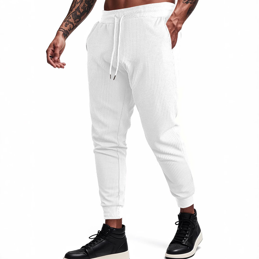 Men's Sporty Waffle Structure Jogging Pants Lisslune
