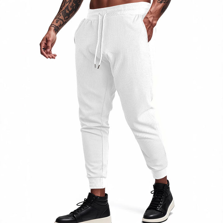 Men's Sporty Waffle Structure Jogging Pants Lisslune