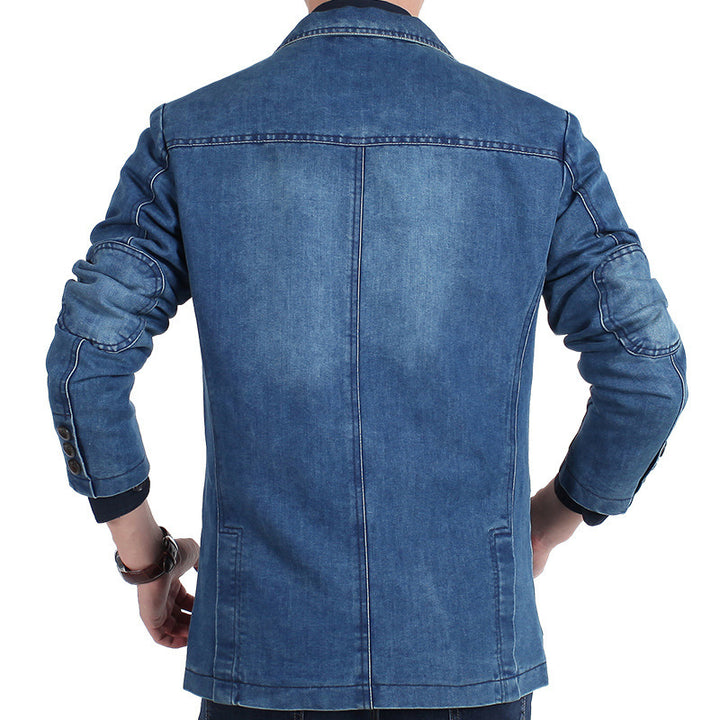 Men's Casual Denim Blazer with Practical Pockets Lisslune