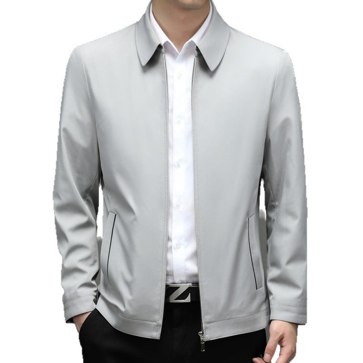 Men's Sporty All-Weather Jacket with Practical Zipper Lisslune