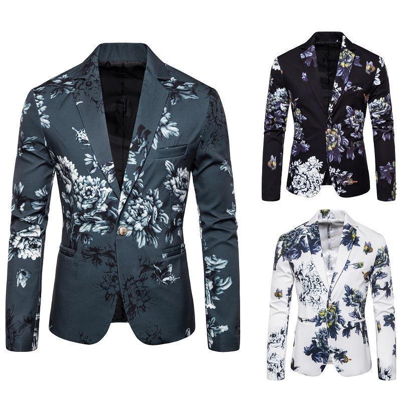 Men's elegant blazer with floral pattern Lisslune