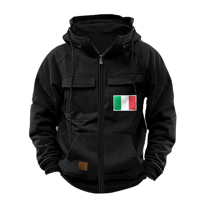 Men's stylish hoodie jacket with practical pockets and adjustable collar Lisslune