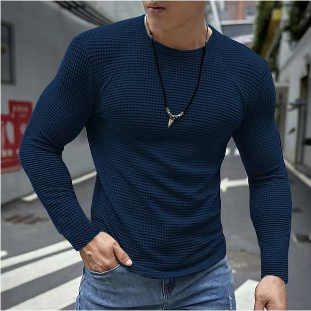 Men's long-sleeve shirt with structured design Lisslune