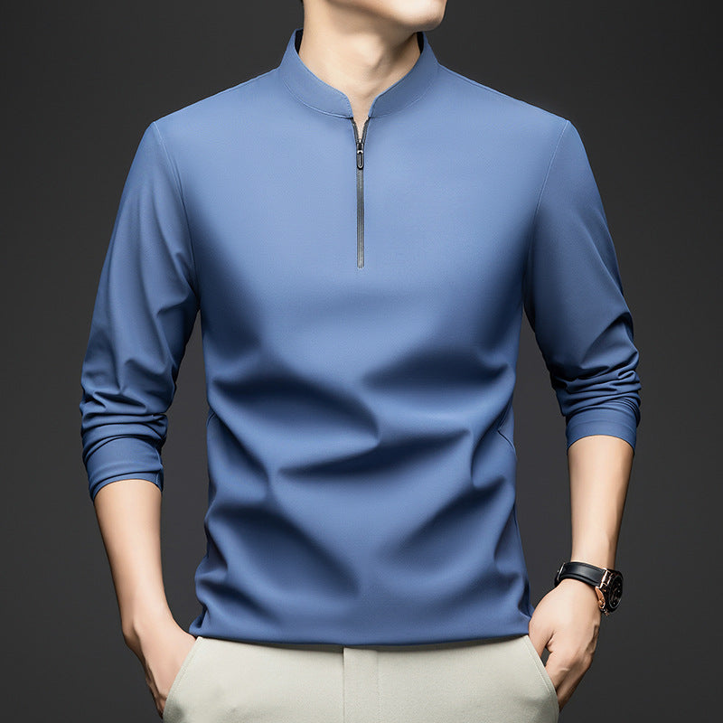 Men's functional pullover with half zipper and stylish stand-up collar Lisslune