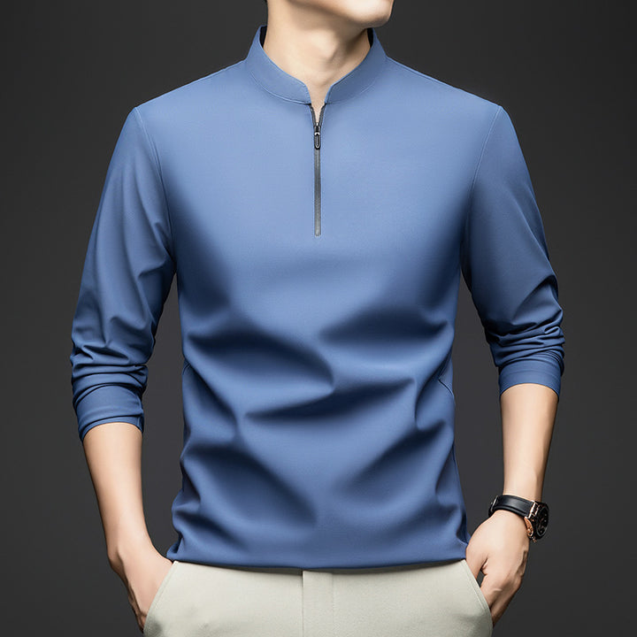 Men's functional pullover with half zipper and stylish stand-up collar Lisslune