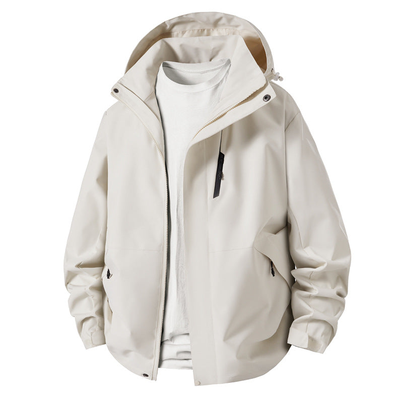 Men's technical transition jacket with adjustable hood rim Lisslune