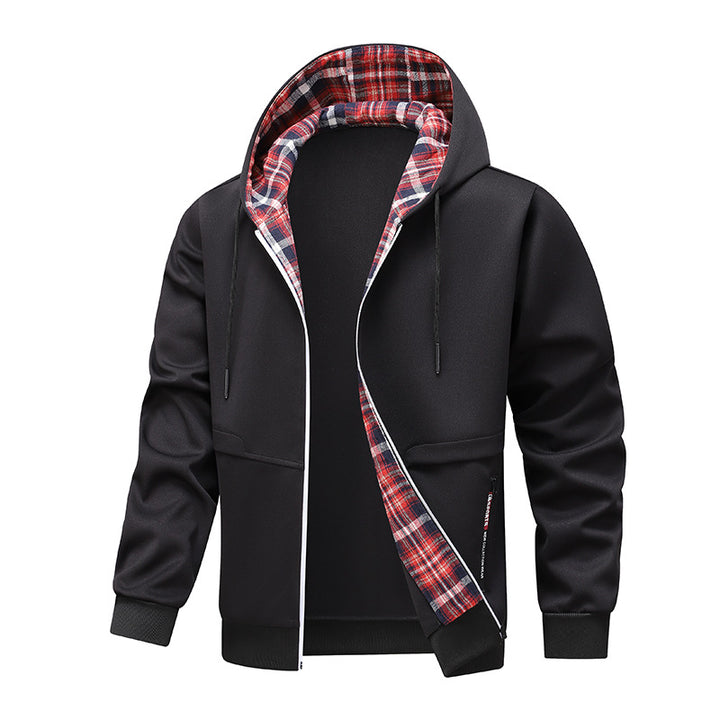 Men's sporty hybrid jacket with internal check pattern Lisslune