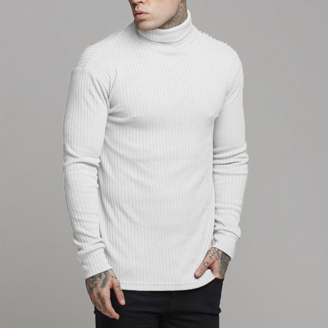 Men's fashionable long sleeve shirt with roll neck Skorter