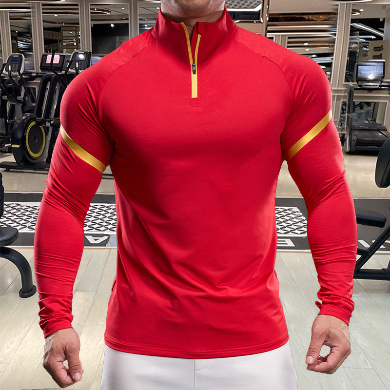 Men's breathable functional top with half zipper Lisslune