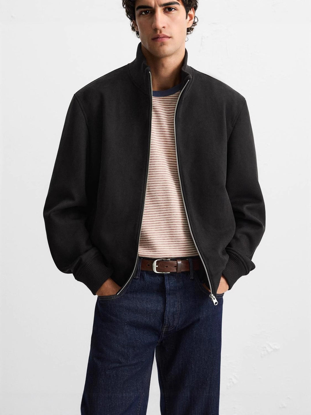 Men's transitional jacket in modern suede look Lisslune