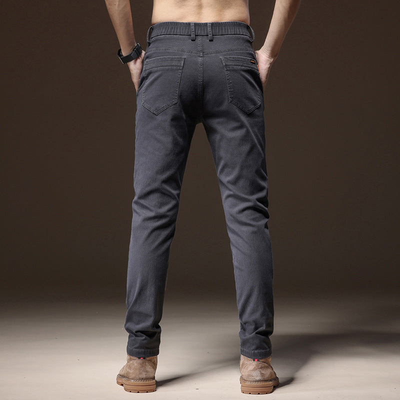 Men's Elegant Casual Trousers with Slim-Fit Cut and Practical Pockets Lisslune