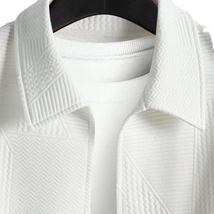 Men's Casual Cardigan with Textured Design Lisslune