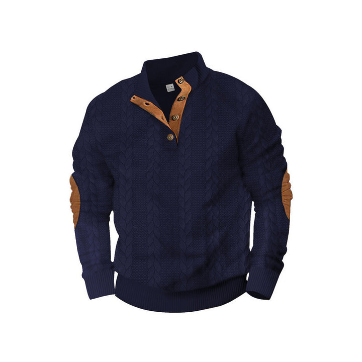Men's knit pullover with contrast details Lisslune