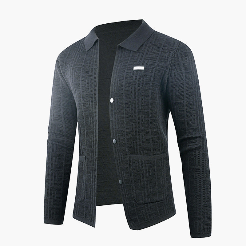 Men's fashionable cardigan with unique pattern Lisslune
