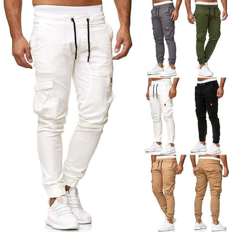 Men's cargo joggers with elastic waistband and practical pockets Lisslune