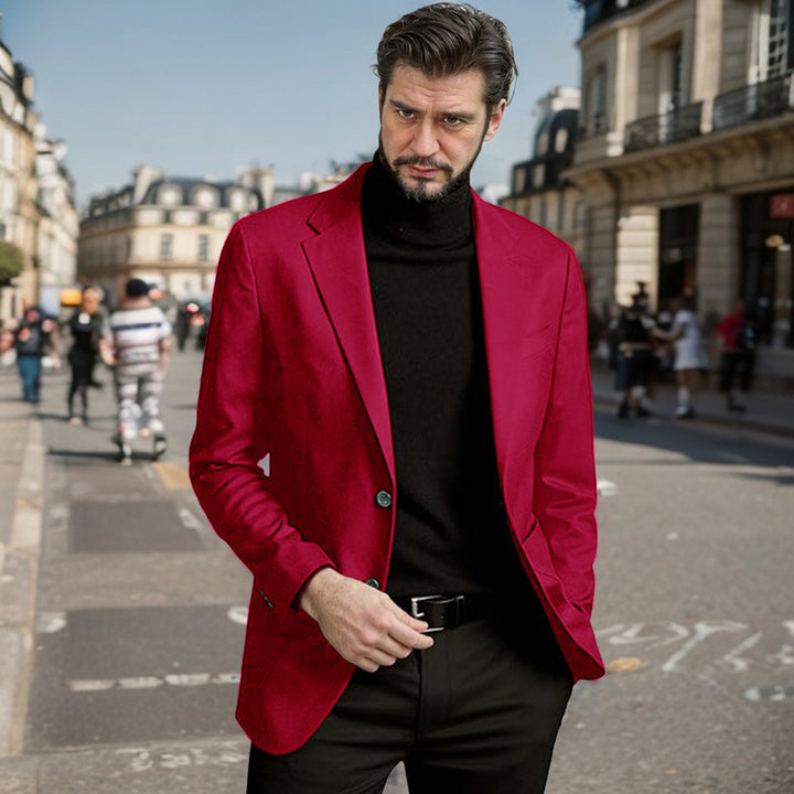 Men's Elegant Single-Breasted Blazer Lisslune