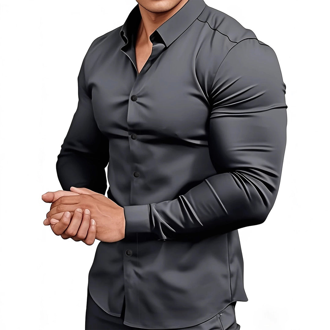 Men's long-sleeve shirt with a fitted silhouette and elegant collar Lisslune