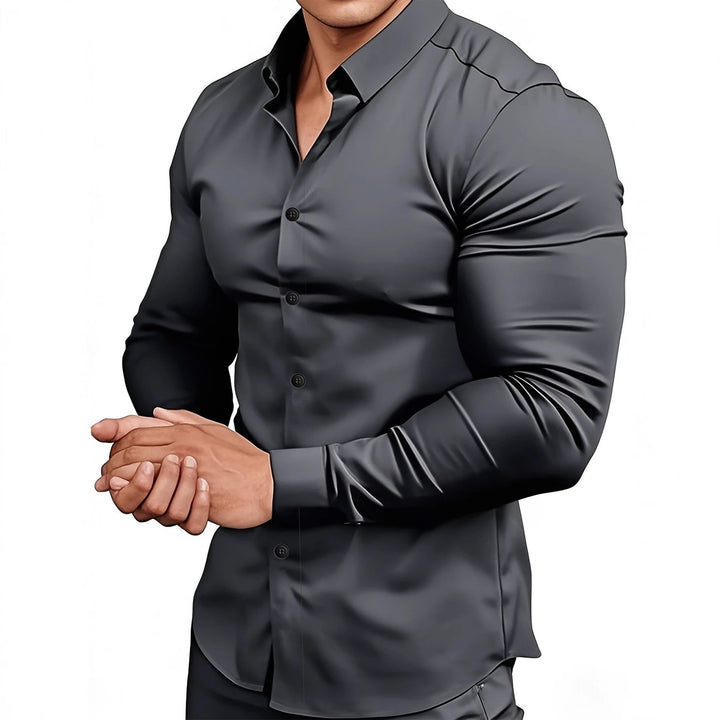 Men's long-sleeve shirt with a fitted silhouette and elegant collar Lisslune
