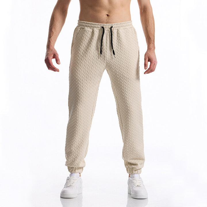Men's sporty leisure pants with textured design Lisslune