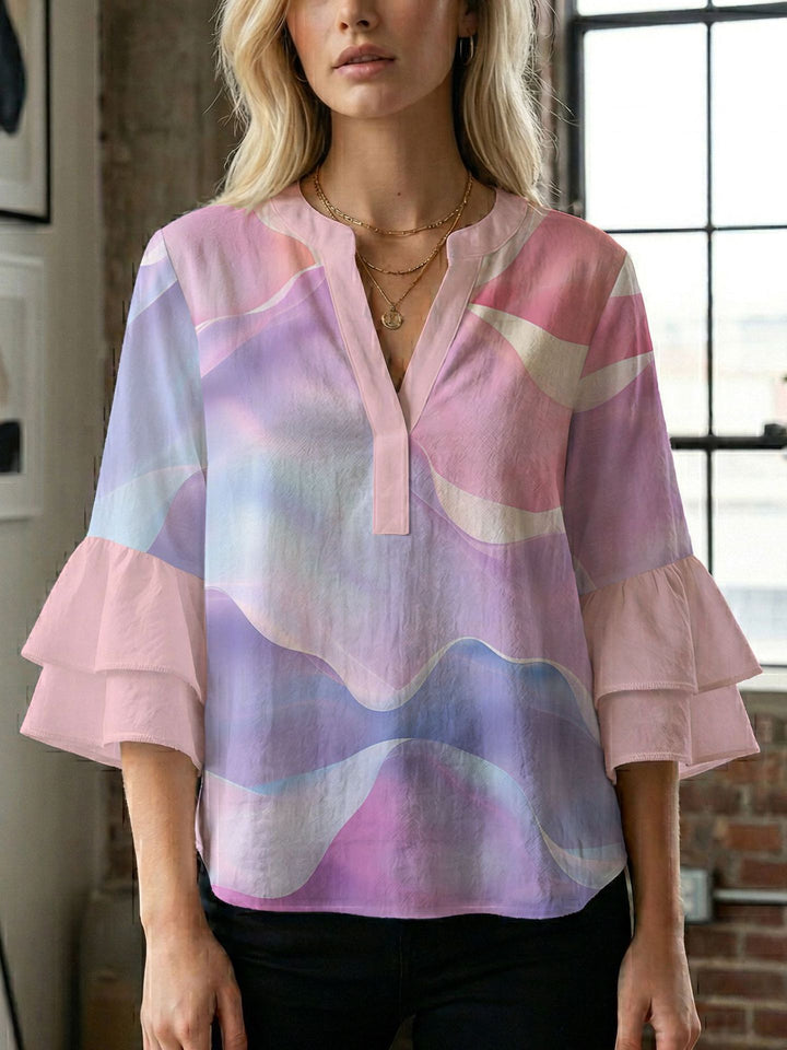 Ladies blouse with beautiful floral design Lisslune