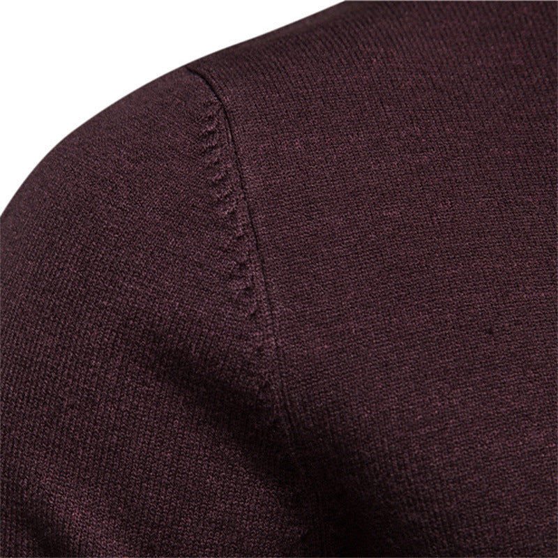 Men's fine knit pullover with high collar and modern design Lisslune