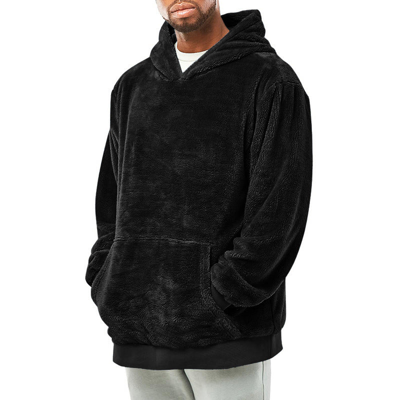 Men's hoodie made of soft fleece with practical pockets Lisslune