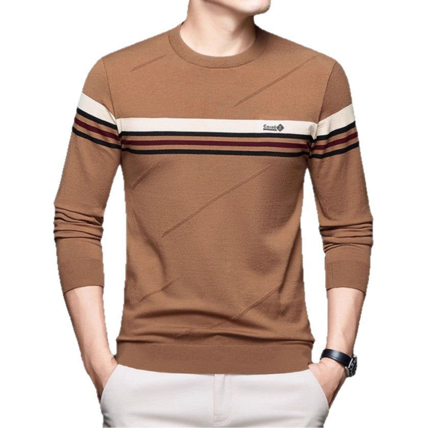 Men's elegant sweater with modern stripes Lisslune