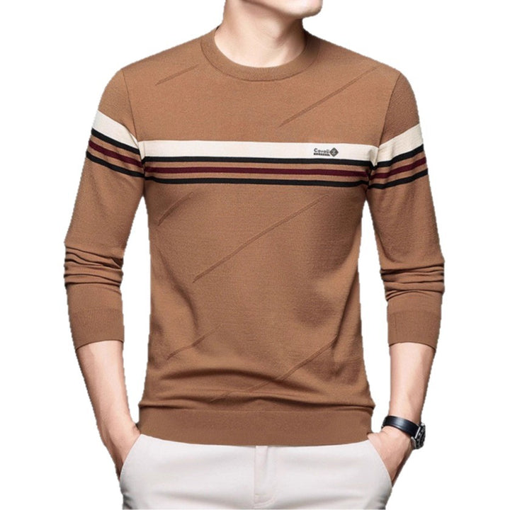 Men's elegant sweater with modern stripes Lisslune