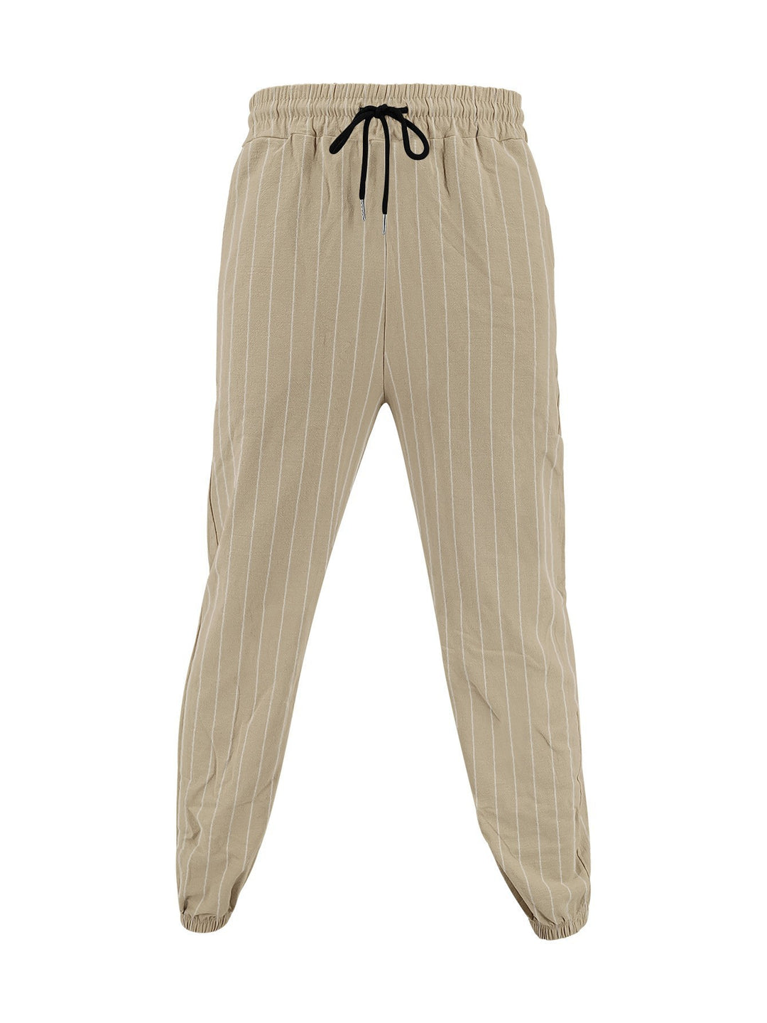 Men's elegant leisure pants with elastic waistband and side stripes Lisslune