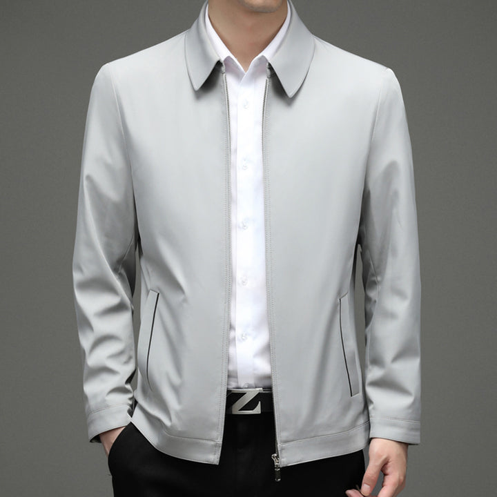 Men's Sporty All-Weather Jacket with Practical Zipper Lisslune