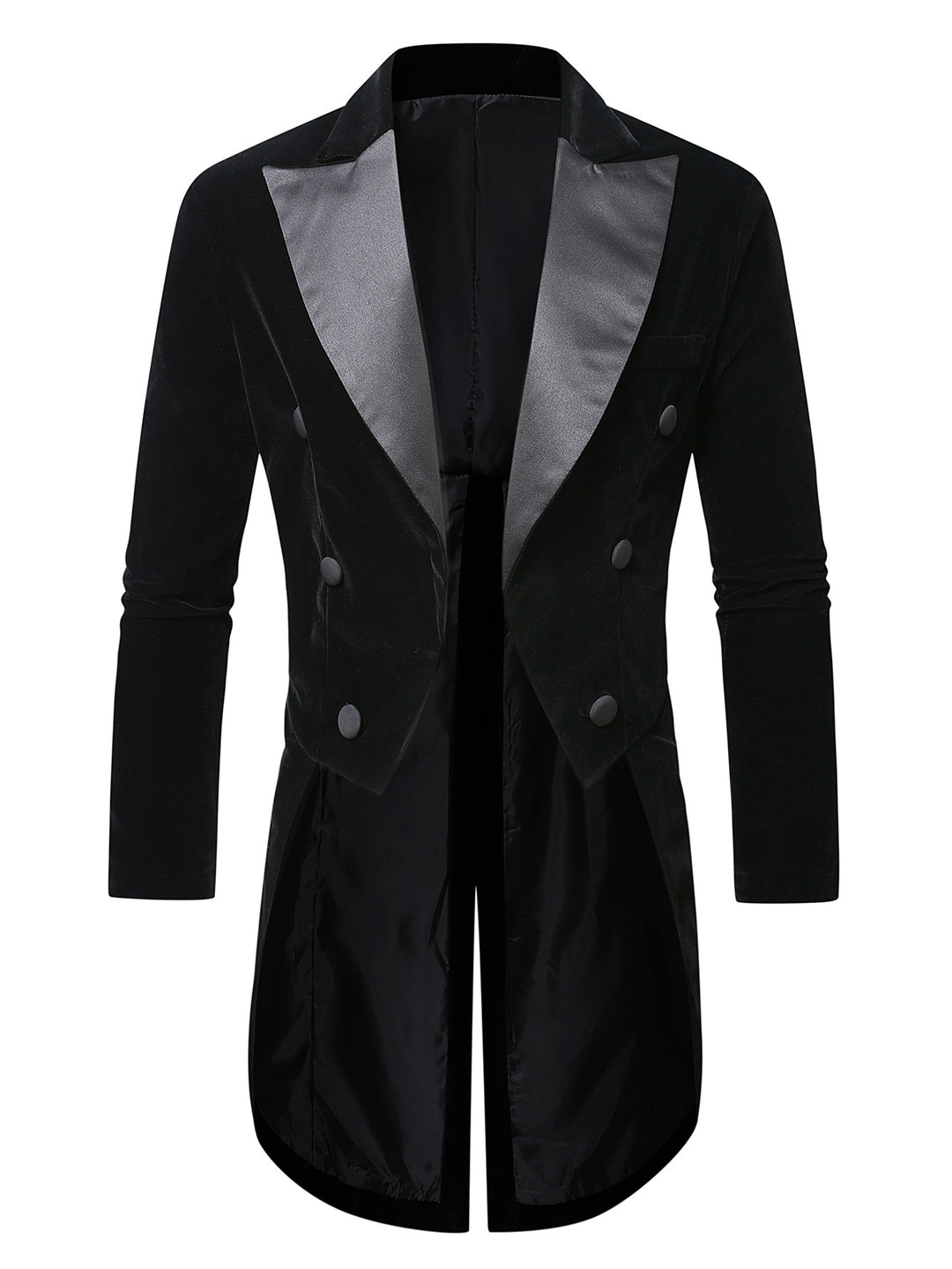 Men's shimmering velvet blazer with satin collar section Lisslune