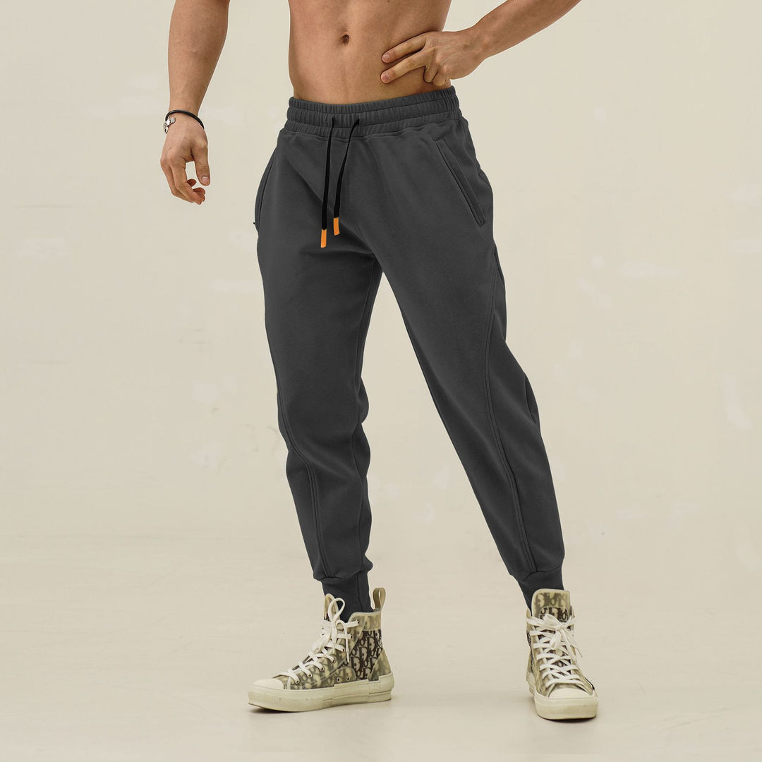 Men's sporty jogging pants with elastic waistband and stylish contrast stripes Lisslune