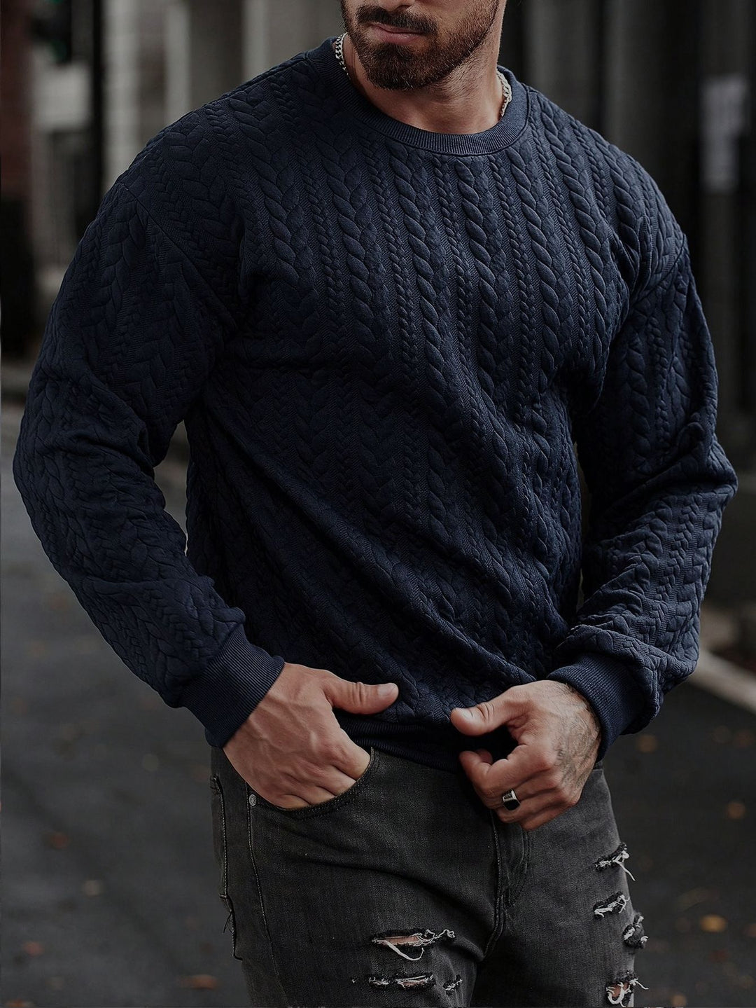 Men's Chunky Knit Sweater Lisslune