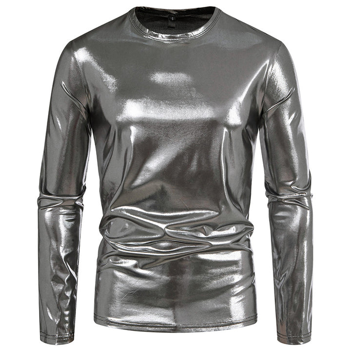 Men's long sleeve shirt made of smooth, reflective material Lisslune