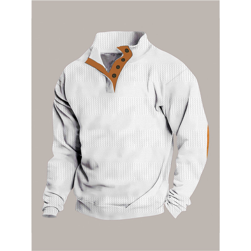 Men's stylish sweater with textured collar Lisslune