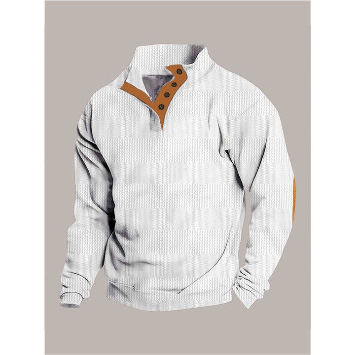 Men's stylish sweater with textured collar Lisslune