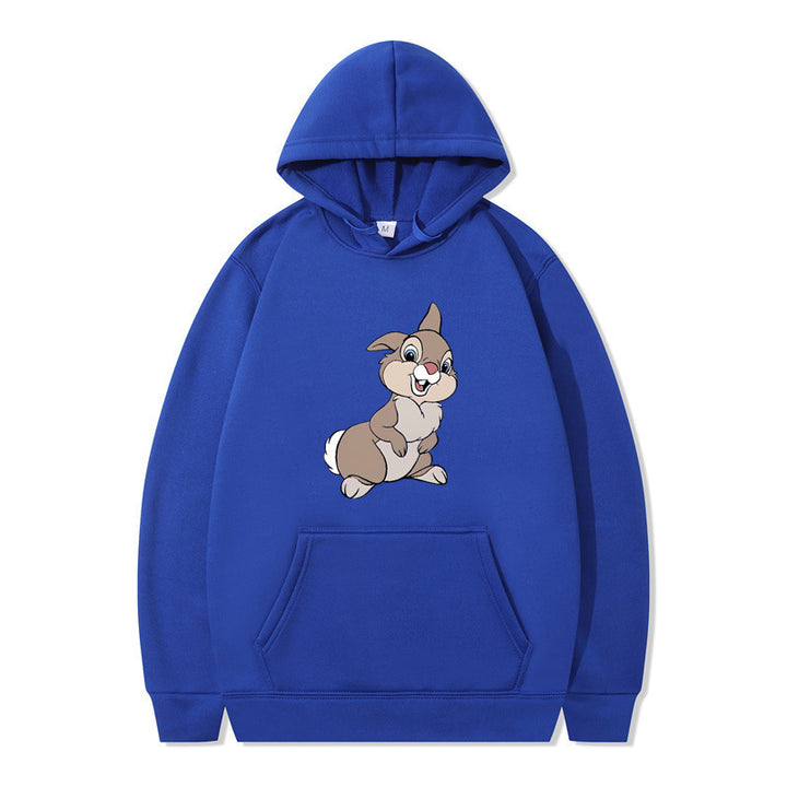 Women's hooded sweatshirt with cute rabbit design and comfortable kangaroo pockets Lisslune