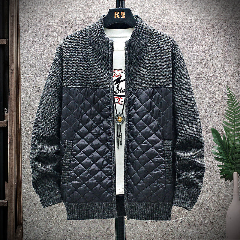 Men's quilted casual jacket with structured sleeves Lisslune