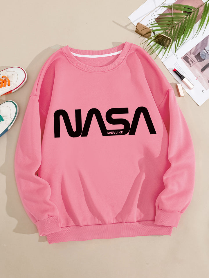 Women's casual sweatshirt with grand NASA logo Lisslune