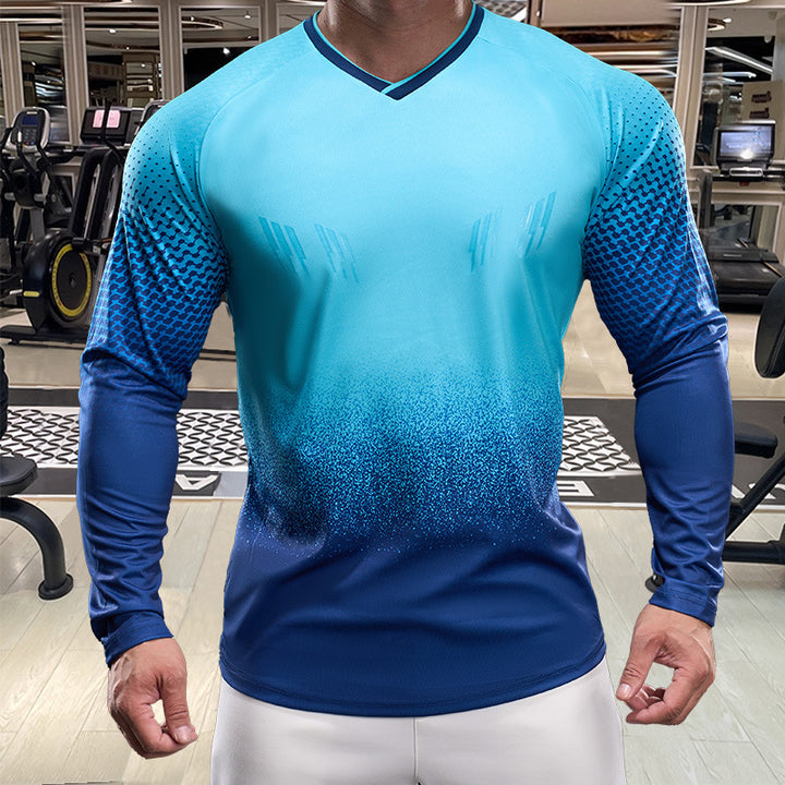 Men's Sporty Long-Sleeve Shirt with Breathable Mesh Inserts Lisslune