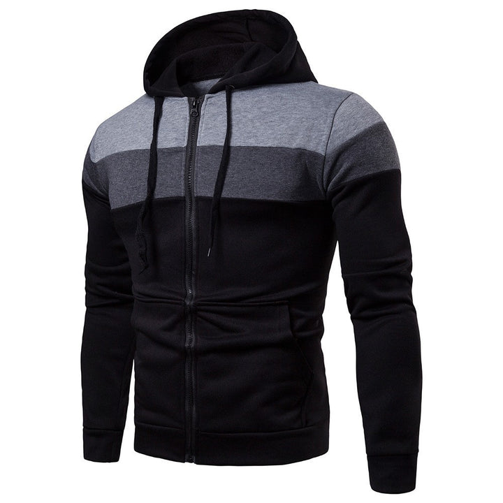 Men's Fashion Hoodie Jacket with Color Block Design Lisslune
