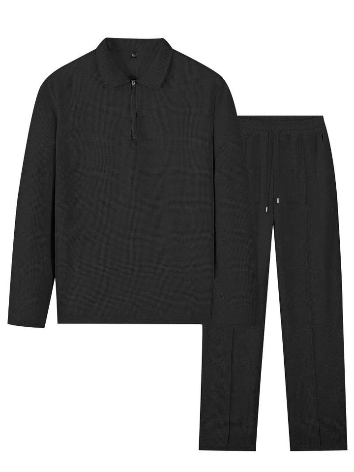 Men's Sports Hoodie and Stretch Pants Set with Breathable Structured Material Lisslune