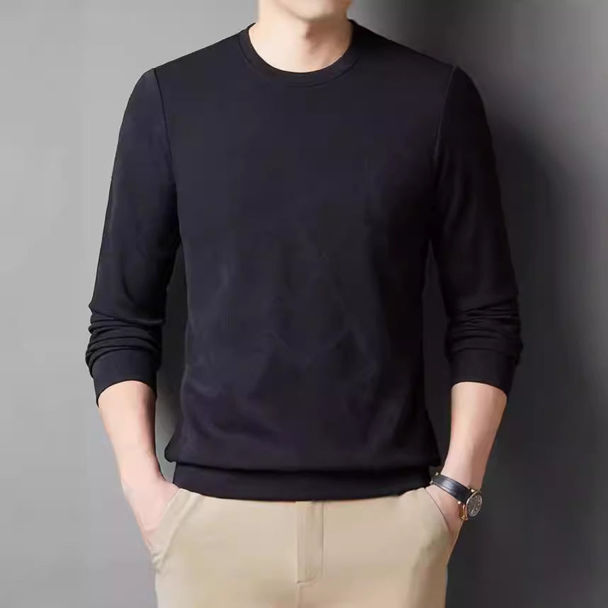 Men's fashionable round neck pullover with modern structure design Lisslune