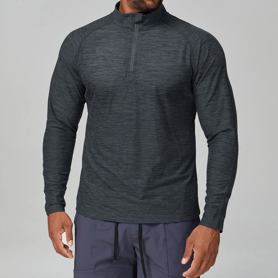 Men's Sporty Stand Collar Sweater with Functional Inserts Lisslune